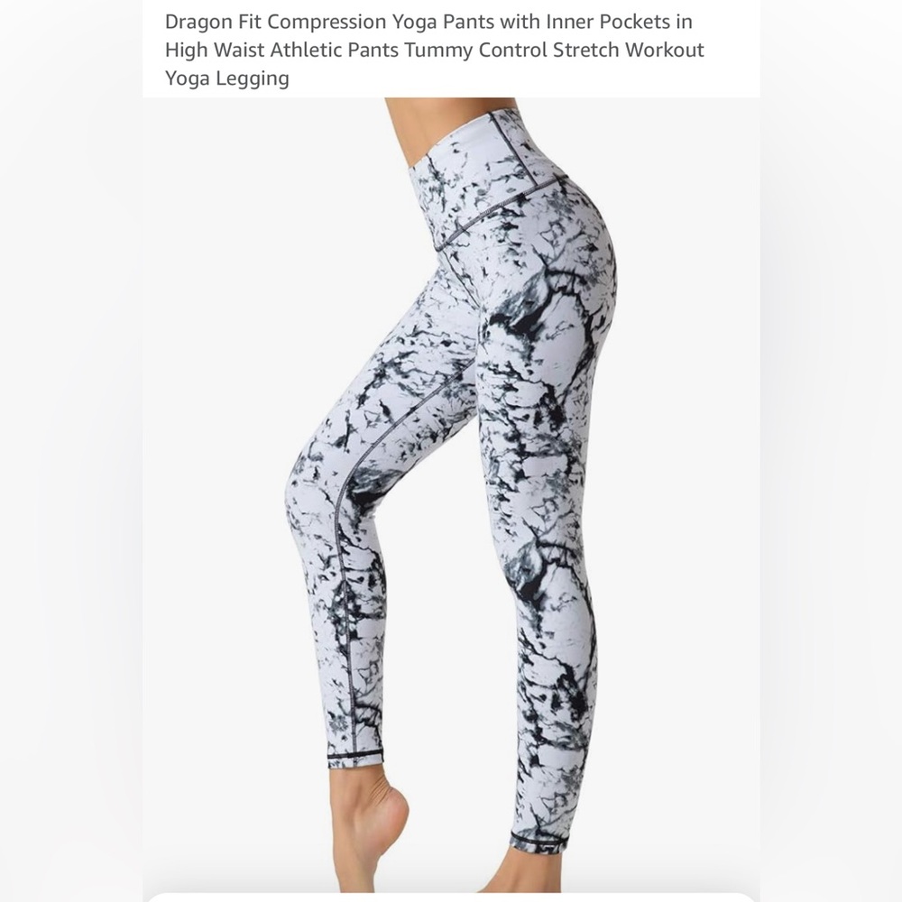 Dragon Fit Compression Yoga Pants with Inner Pockets in High Waist